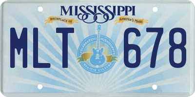 MS license plate MLT678