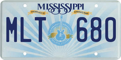 MS license plate MLT680