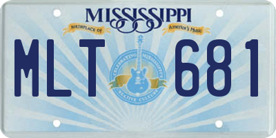 MS license plate MLT681
