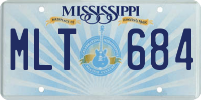 MS license plate MLT684