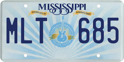 MS license plate MLT685