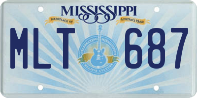 MS license plate MLT687