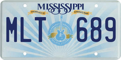MS license plate MLT689