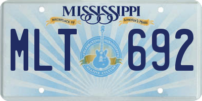 MS license plate MLT692