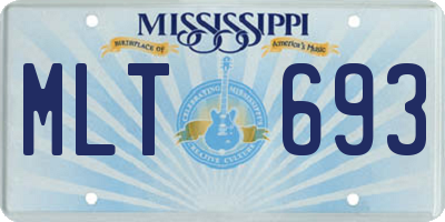 MS license plate MLT693