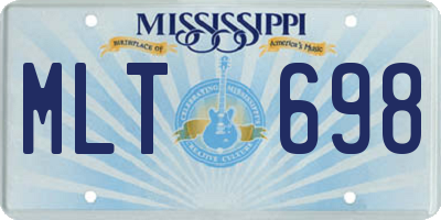 MS license plate MLT698