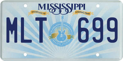 MS license plate MLT699