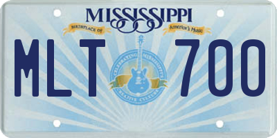MS license plate MLT700