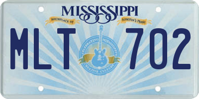 MS license plate MLT702