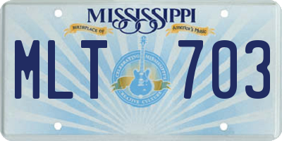 MS license plate MLT703