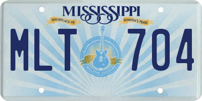 MS license plate MLT704