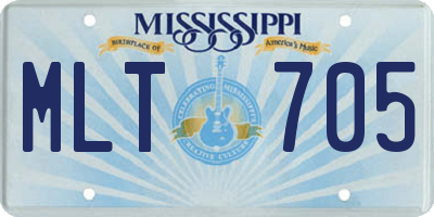 MS license plate MLT705