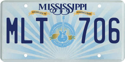 MS license plate MLT706