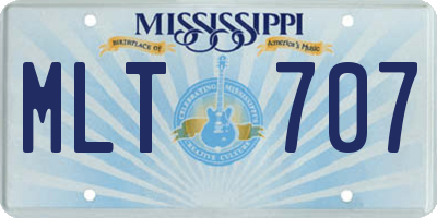 MS license plate MLT707