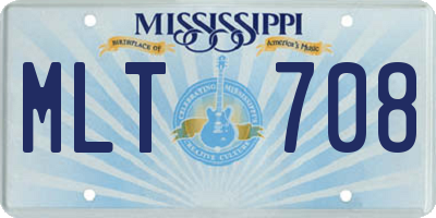 MS license plate MLT708