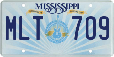 MS license plate MLT709