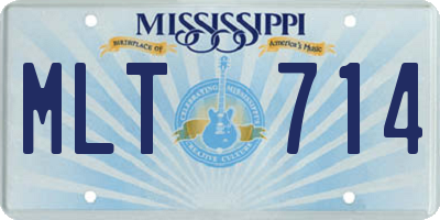 MS license plate MLT714