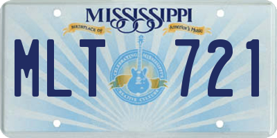 MS license plate MLT721