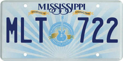 MS license plate MLT722