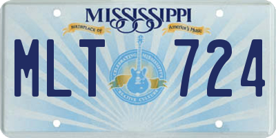 MS license plate MLT724