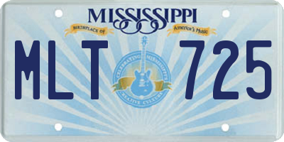 MS license plate MLT725