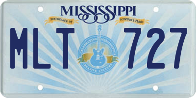 MS license plate MLT727