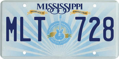 MS license plate MLT728