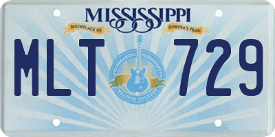 MS license plate MLT729