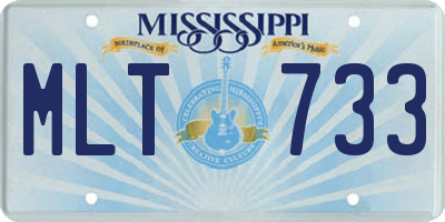 MS license plate MLT733