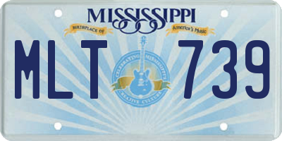 MS license plate MLT739