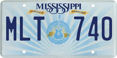 MS license plate MLT740