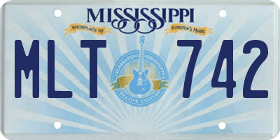 MS license plate MLT742