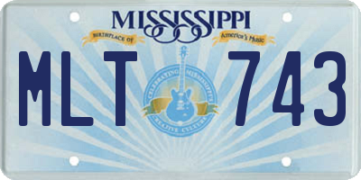 MS license plate MLT743