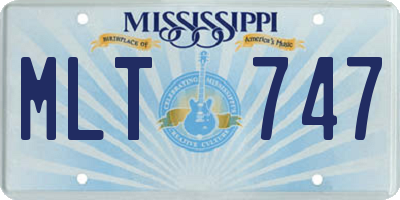 MS license plate MLT747