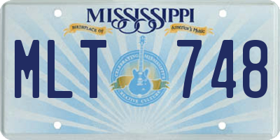 MS license plate MLT748