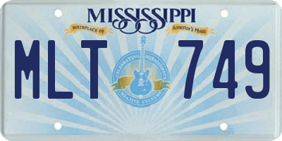 MS license plate MLT749
