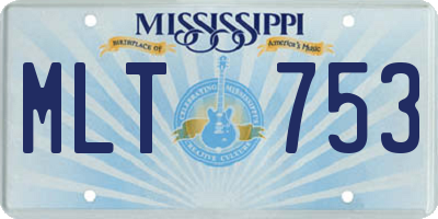 MS license plate MLT753