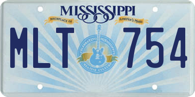 MS license plate MLT754