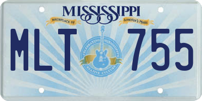 MS license plate MLT755