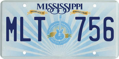 MS license plate MLT756