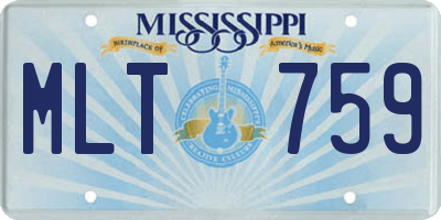 MS license plate MLT759