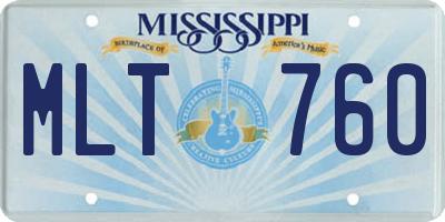 MS license plate MLT760