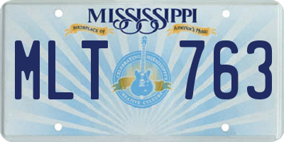 MS license plate MLT763