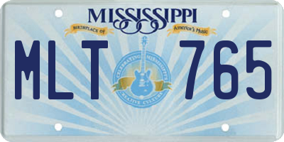 MS license plate MLT765