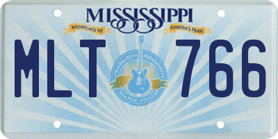 MS license plate MLT766