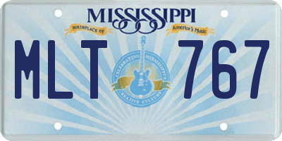 MS license plate MLT767