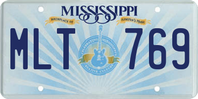 MS license plate MLT769