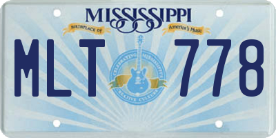 MS license plate MLT778