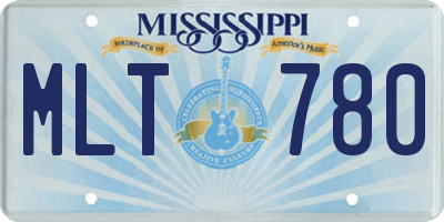 MS license plate MLT780