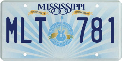 MS license plate MLT781